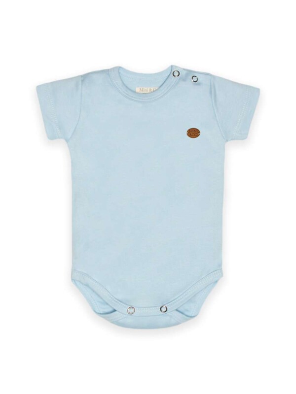 BODY MANGA CURTA BASICO - Azul bebe