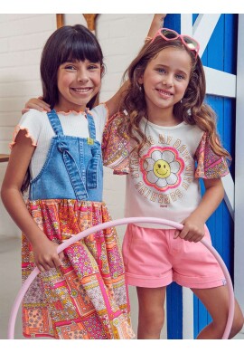 Body Manga Longa Gola Bordada com Flor - Geral