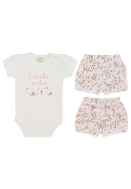 CONJUNTO BODY MANGA CURTA COM SHORTS FLORAL COELHA - Geral